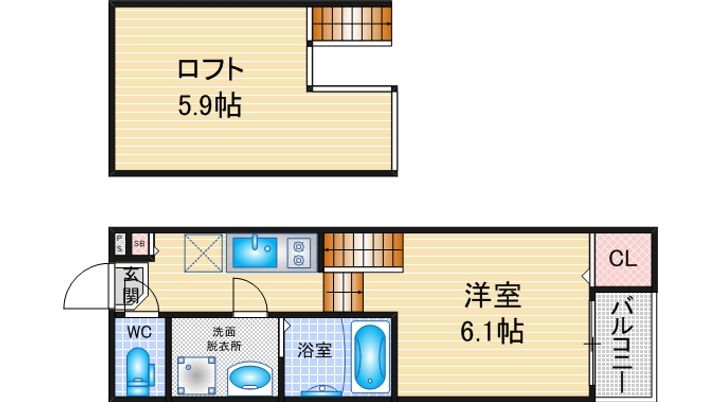 ハーモニーテラス豊の間取り