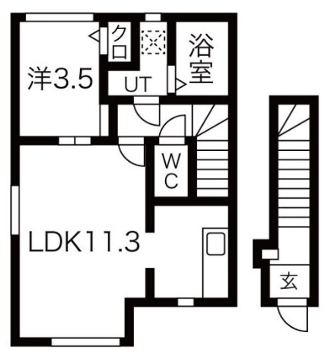 山形県山形市山家本町1(アパート)の賃貸物件の間取り