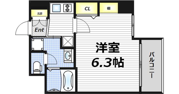 大阪府大阪市北区大淀北1(マンション)の賃貸物件の間取り