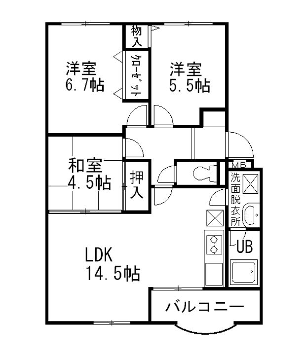 イーフラッツネオの間取り
