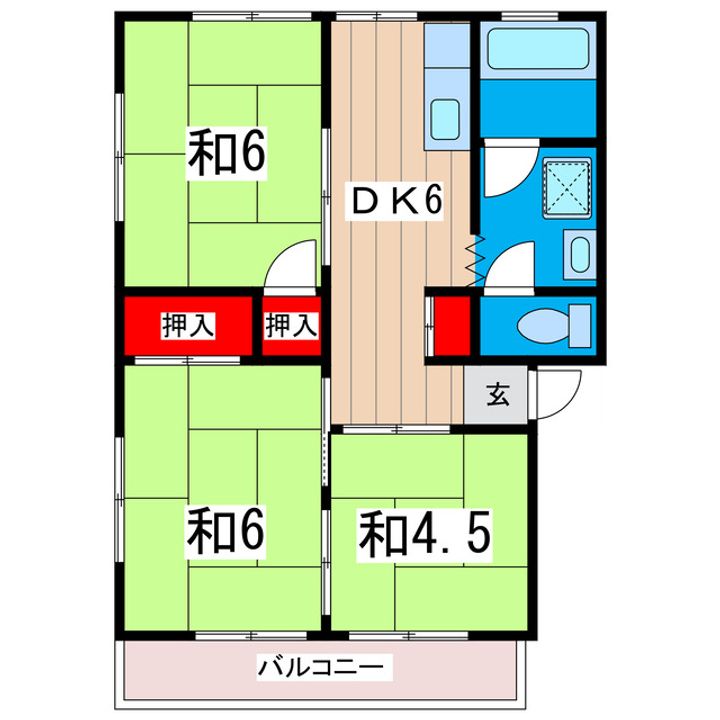 コーポ平成Aの間取り