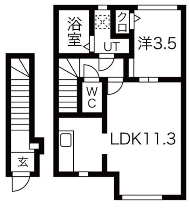 山形県山形市山家本町1(アパート)の賃貸物件の間取り
