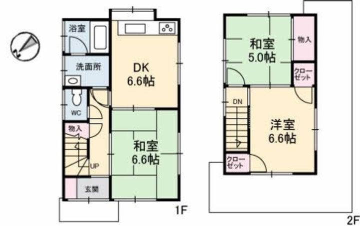 香川県丸亀市津森町(一戸建)の賃貸物件の間取り