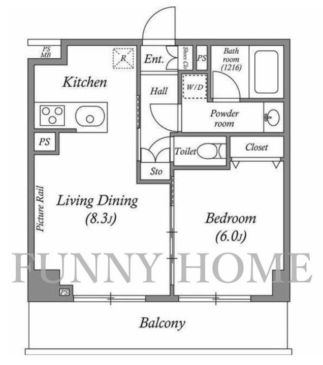 東京都杉並区下高井戸5(マンション)の賃貸物件の間取り