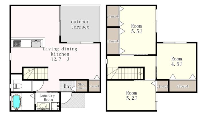 福岡県大野城市山田2(一戸建)の賃貸物件の間取り