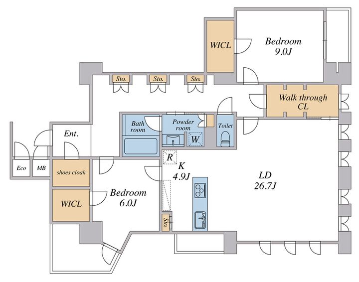 シエリア神戸北野坂の間取り