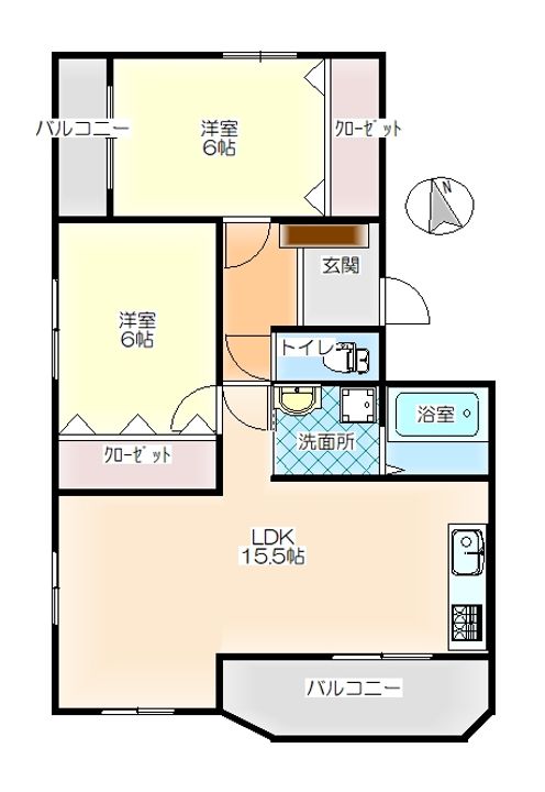 アヴァンティ佐波Aの間取り