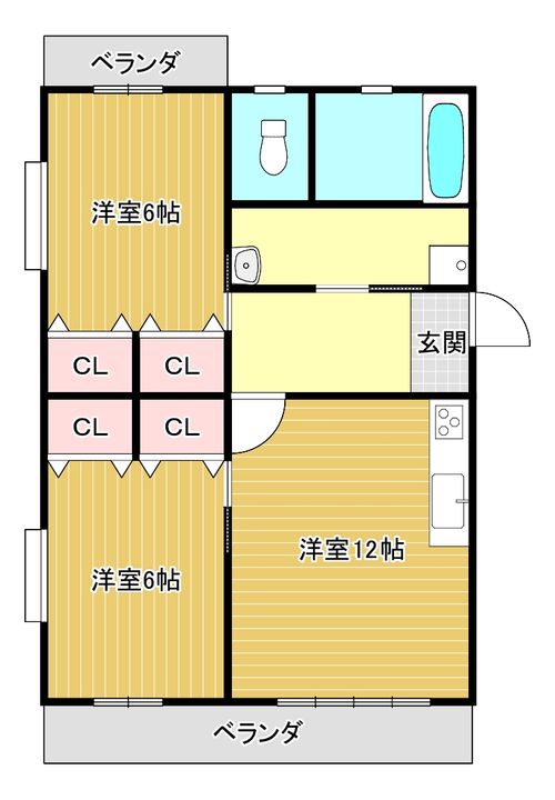 サンコート中居の間取り