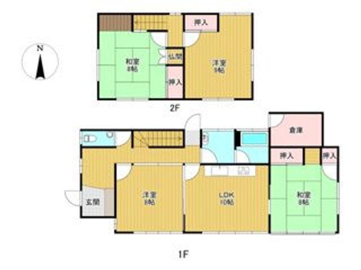 福岡県久留米市荒木町白口(一戸建)の賃貸物件の間取り