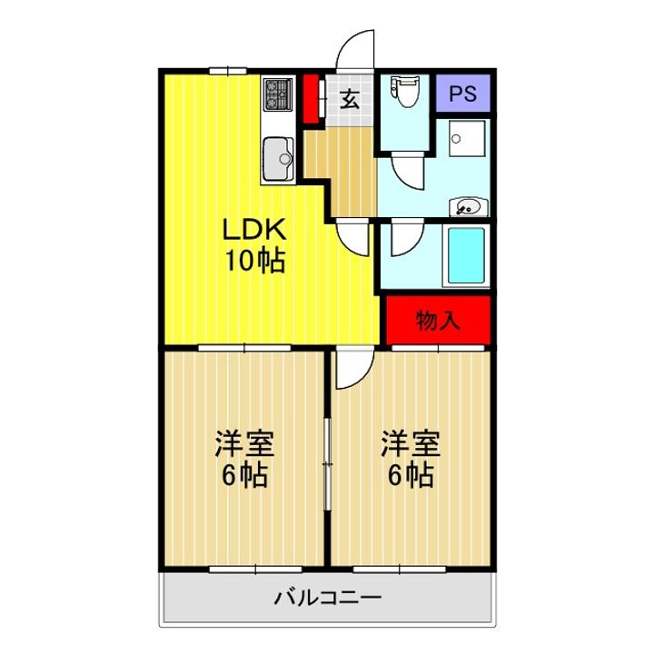 F.Sマンション元郷の間取り