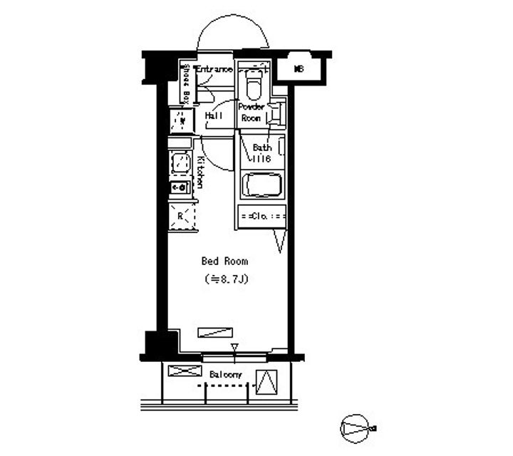 東京都大田区蒲田本町2(マンション)の賃貸物件の間取り