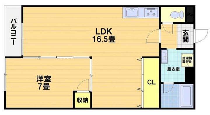京都府京都市右京区太秦多藪町(マンション)の賃貸物件の間取り