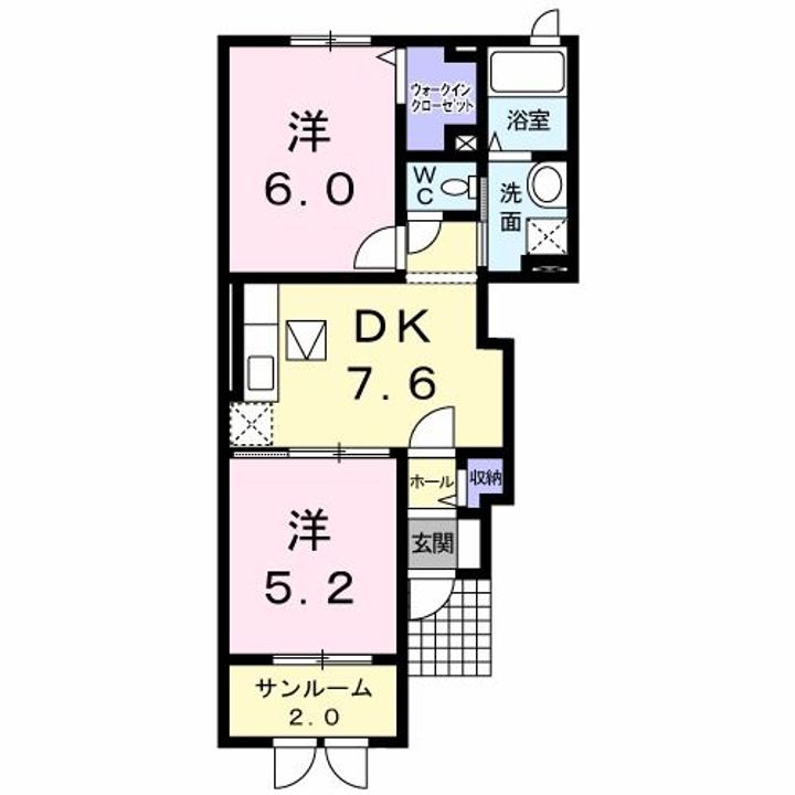 新潟県三条市曲渕3(アパート)の賃貸物件の間取り