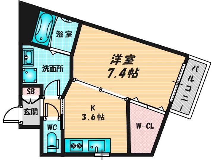 カーサフォルトゥナート額田駅前の間取り