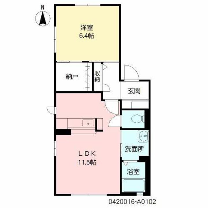 メイプルハイムA・Bの間取り