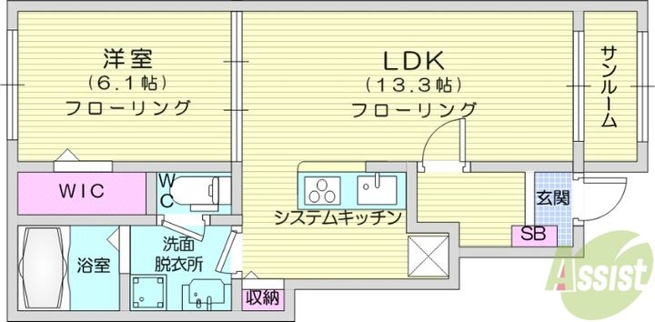 クレールパルの間取り