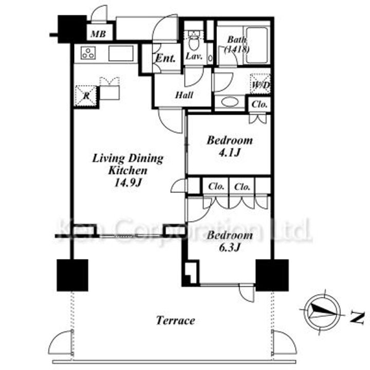 恵比寿パークハウスの間取り