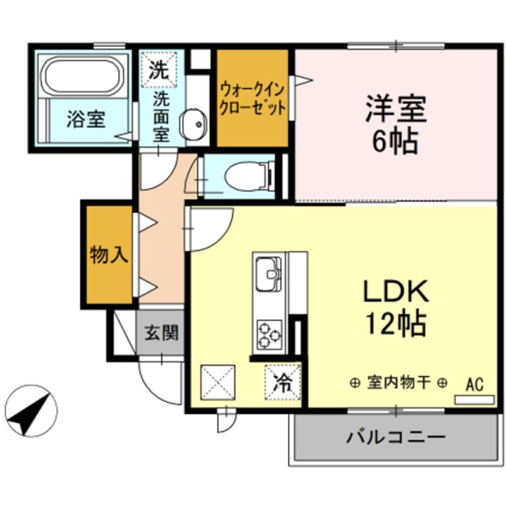 神奈川県相模原市緑区下九沢(アパート)の賃貸物件の間取り