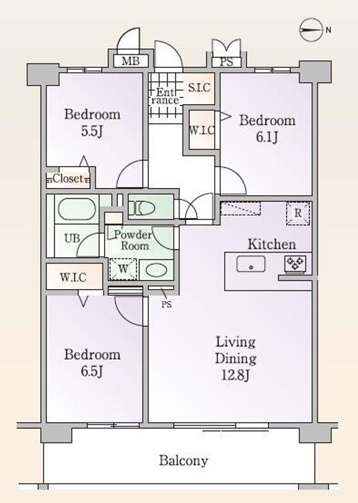 ロイヤルパークス新田の間取り