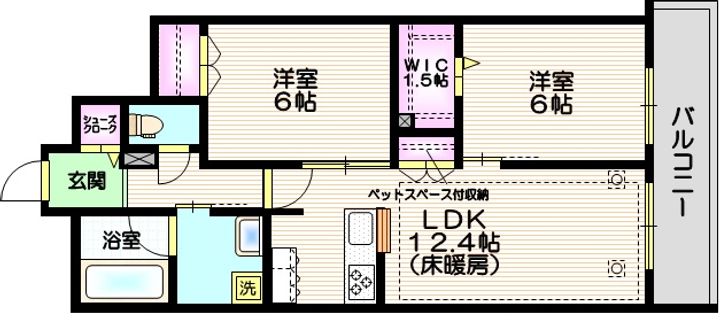 埼玉県さいたま市北区日進町2(マンション)の賃貸物件の間取り