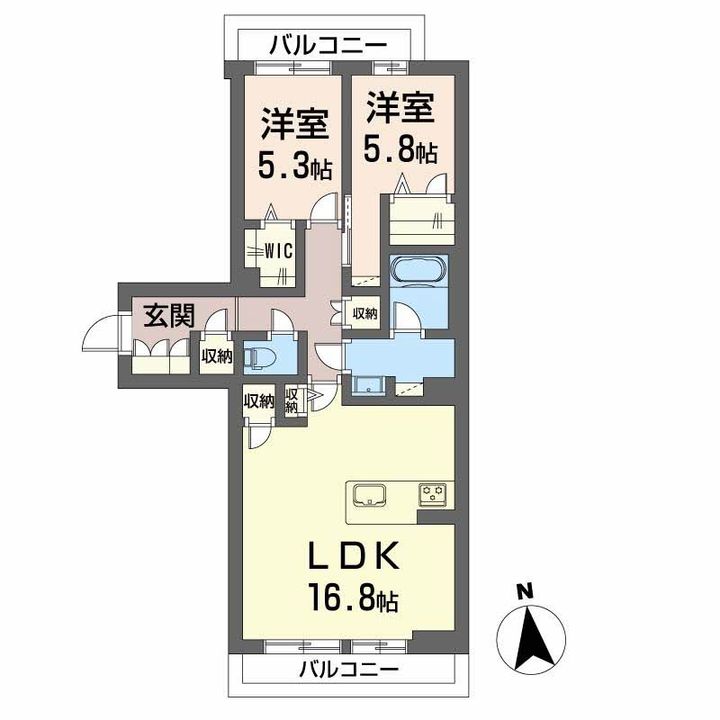 ヴェルメゾン須屋の間取り