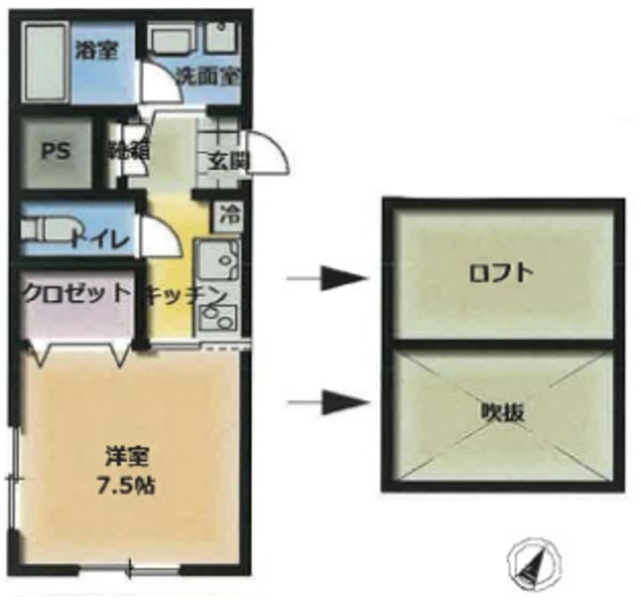 東京都八王子市千人町3(アパート)の賃貸物件の間取り