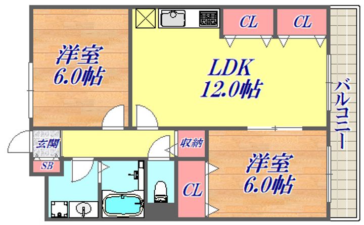 フリーダム常吉の間取り