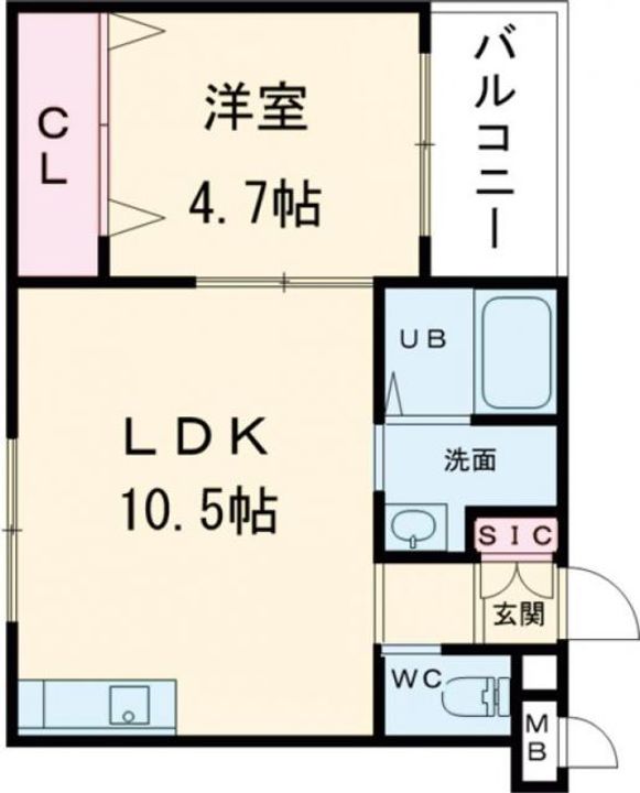 大阪府泉佐野市大西1(アパート)の賃貸物件の間取り