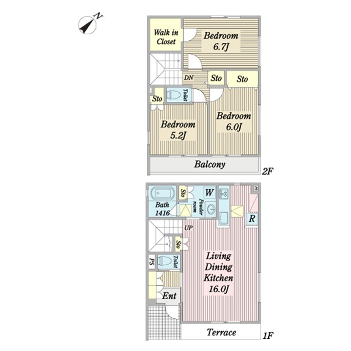 千葉県浦安市猫実2(一戸建)の賃貸物件の間取り