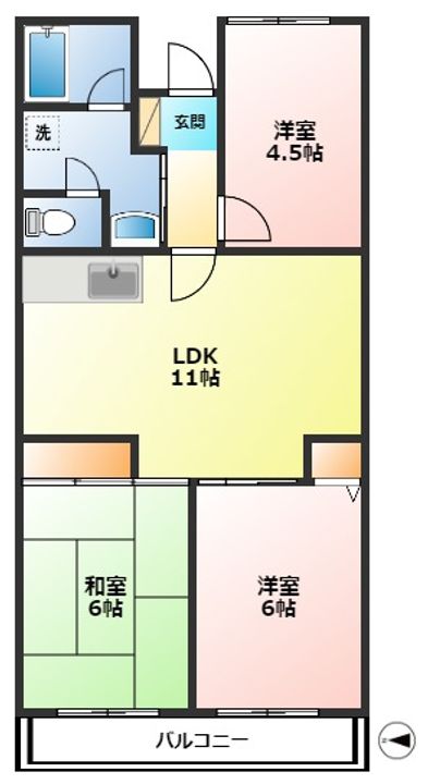 神奈川県小田原市栄町4(マンション)の賃貸物件の間取り
