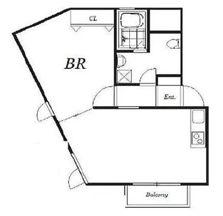 東京都新宿区河田町(マンション)の賃貸物件の間取り