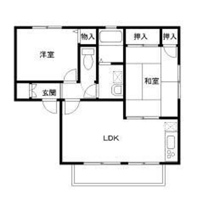埼玉県深谷市東方(アパート)の賃貸物件の間取り