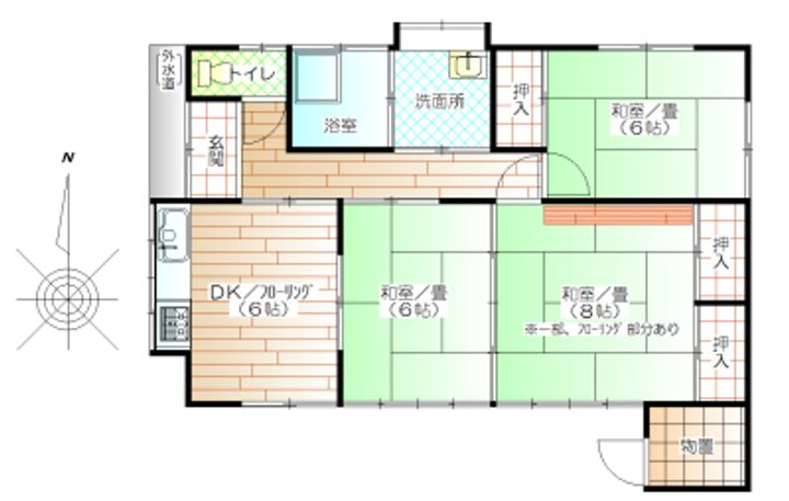 宮城県名取市小山3(一戸建)の賃貸物件の間取り