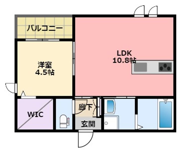 兵庫県西宮市小松北町1(マンション)の賃貸物件の間取り