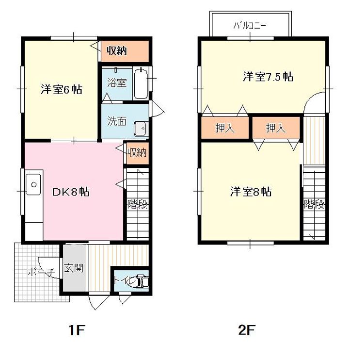 香川県観音寺市柞田町(一戸建)の賃貸物件の間取り