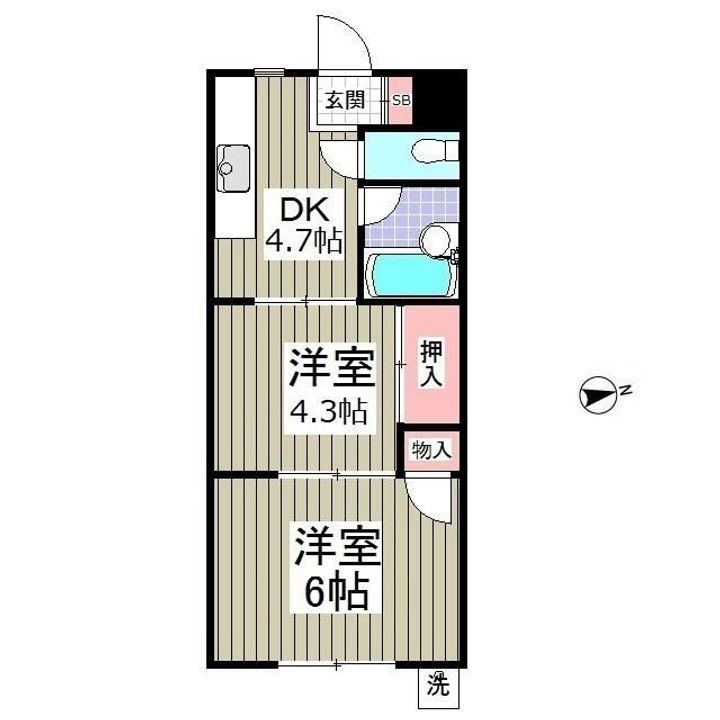 千葉県柏市東3(マンション)の賃貸物件の間取り