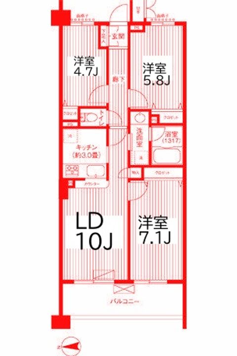 ピエス綱島の間取り