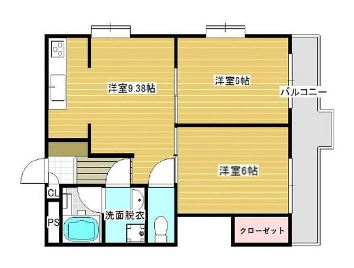 神奈川県横浜市港南区日野1(マンション)の賃貸物件の間取り