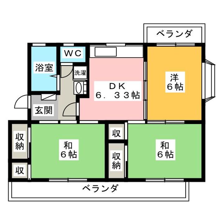 コーポ富士見の間取り