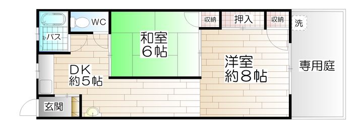 兵庫県神戸市長田区西山町4(マンション)の賃貸物件の間取り