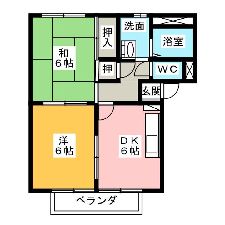サンフォレスト Aの間取り