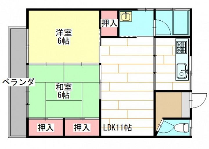 橋本アパートB棟の間取り