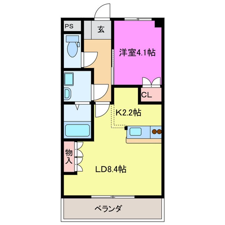ヴァンパインコート A棟の間取り