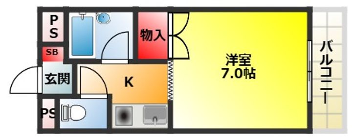 大阪府大阪市東淀川区瑞光2(マンション)の賃貸物件の間取り