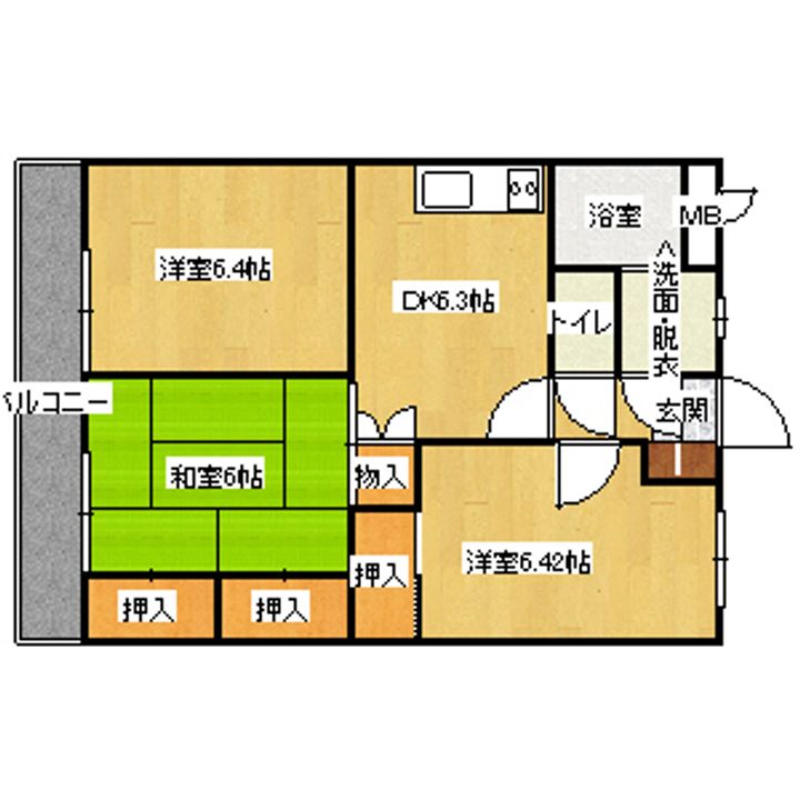 エクシードマンションの間取り