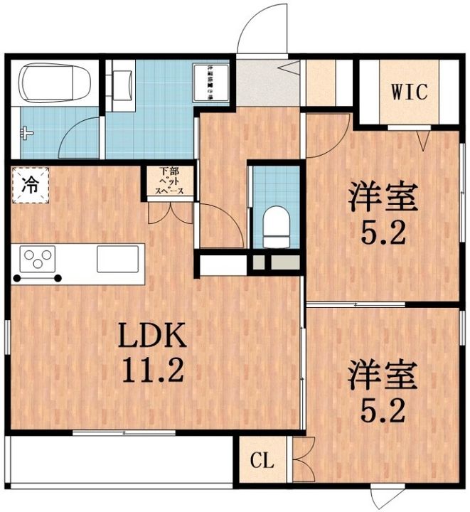 大阪府大阪市平野区加美正覚寺1(マンション)の賃貸物件の間取り