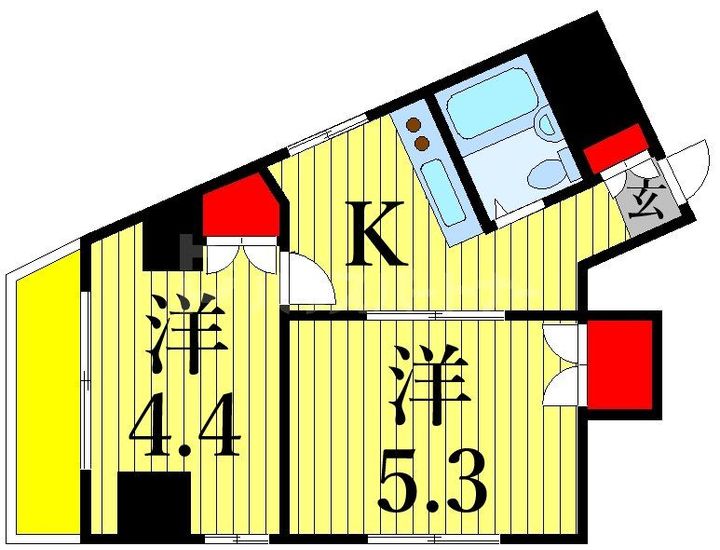 町屋プレイスの間取り