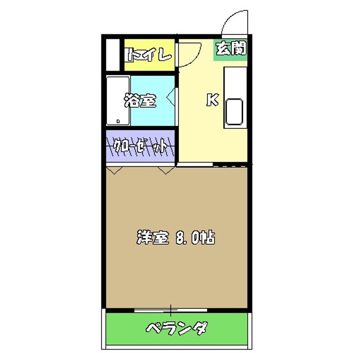 高知県高知市南川添(マンション)の賃貸物件の間取り