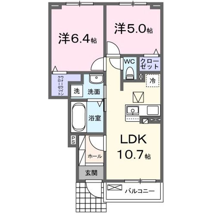 群馬県太田市石原町(アパート)の賃貸物件の間取り