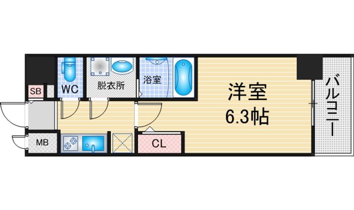 S-RESIDENCE神宮西駅前ascentの間取り